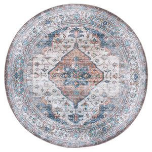 Safavieh Arizona Exquisite Area Rug – Soft, Traditional Charm With Washable Design For Elegant Home Decor Light Brown ,Blue Polyester Arz325t-8