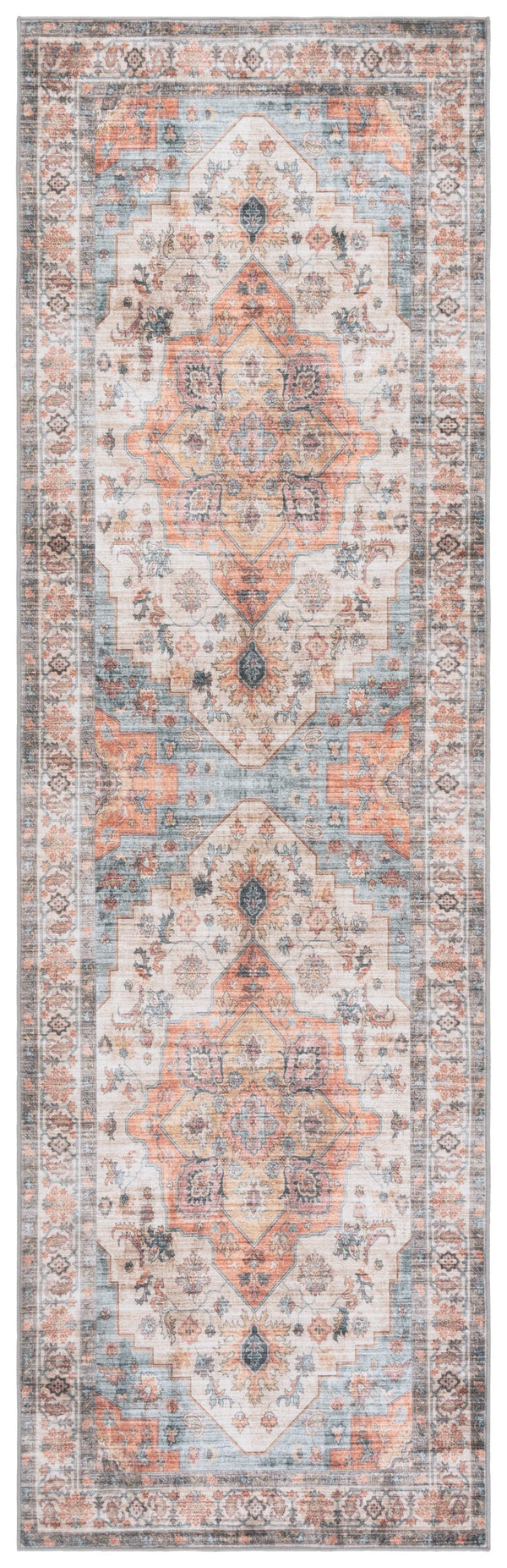 Safavieh Arizona Elegant Runner Rug: Timeless Light Brown And Rust Design For Hallways And Entryways Light Brown ,Rust Polyester Arz326t-28
