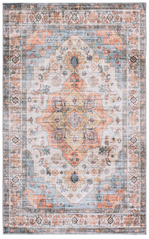 Safavieh Arizona Elegant Area Rug In Warm Tones - Durable, Washable, And Slip Resistant For Effortless Style Light Brown ,Rust Polyester Arz326t-6