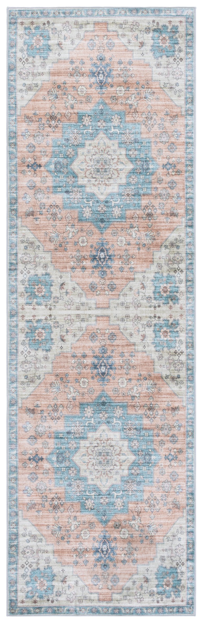Safavieh Arizona Exquisite Area Rug - Traditional Design In Elegant Colors For Stylish Home Décor Enhancements Light Brown ,Teal Polyester Arz327t-8