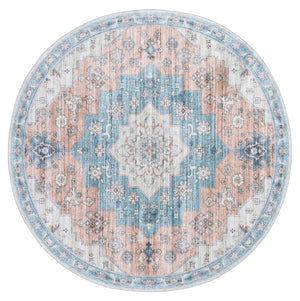 Safavieh Arizona Traditional Runner Rug In Elegant Brown And Teal, Washable, Slip Resistant For Any Space Light Brown ,Teal Polyester Arz327t-6r