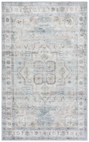 Safavieh Arizona Elegant Traditional Runner Rug In Soft Green And Beige - Washable, Slip-resistant Design Light Green ,Beige Polyester Arz328y-5