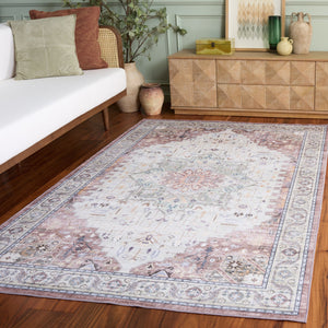 Safavieh Arizona Low-Profile Beige Green Brown Area Rug – Durable Power-Loomed Polyester, Slip-Resistant Design 9'-0" x 12'-0" ARZ333B-9