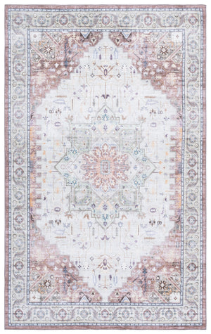 Safavieh Arizona Soft Beige Green Brown Area Rug — Power-Loomed Polyester, Washable, Slip-Resistant, Timeless Elegance 5'-0" x 8'-0" ARZ333B-5