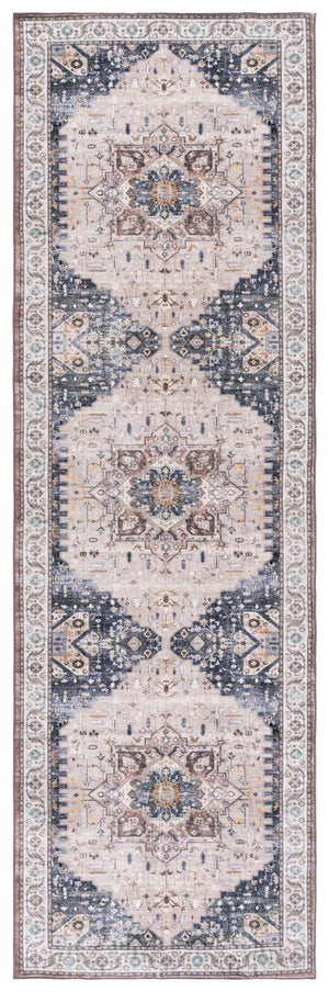 Safavieh Arizona Beige Ivory Area Rug — Low-Pile Traditional Design, Durable Polyester, Washable, Slip-Resistant Flooring Accent For Living Rooms And Dining Spaces 8'-0" x 10'-0" ARZ333C-8