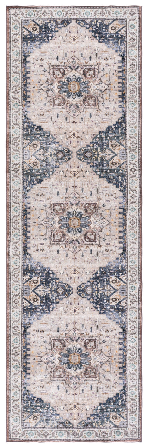 Safavieh Arizona Beige Ivory Area Rug — Low-Pile Traditional Design, Durable Polyester, Washable, Slip-Resistant Flooring Accent For Living Rooms And Dining Spaces 8'-0" x 10'-0" ARZ333C-8