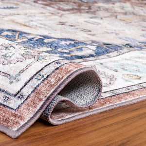 Safavieh Arizona Beige Ivory Area Rug — Low-Pile Traditional Design, Durable Polyester, Washable, Slip-Resistant Flooring Accent For Living Rooms And Dining Spaces 8'-0" x 10'-0" ARZ333C-8
