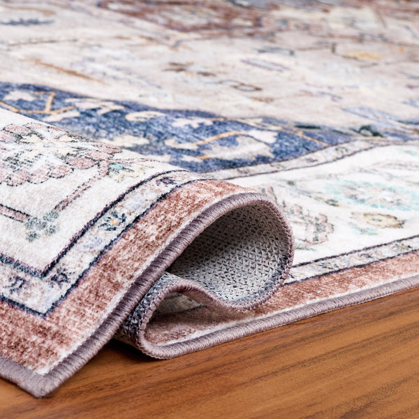 Safavieh Arizona Beige Ivory Area Rug — Low-Pile Traditional Design, Durable Polyester, Washable, Slip-Resistant Flooring Accent For Living Rooms And Dining Spaces 8'-0" x 10'-0" ARZ333C-8