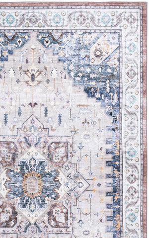 Safavieh Arizona Beige Ivory Area Rug — Low-Pile Traditional Design, Durable Polyester, Washable, Slip-Resistant Flooring Accent For Living Rooms And Dining Spaces 8'-0" x 10'-0" ARZ333C-8