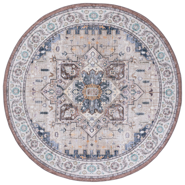 Safavieh Arizona Neutral Beige Ivory Area Rug — Low-Profile, Power-Loomed Polyester, Washable & Slip-Resistant 6'-0" x 9'-0" ARZ333C-6