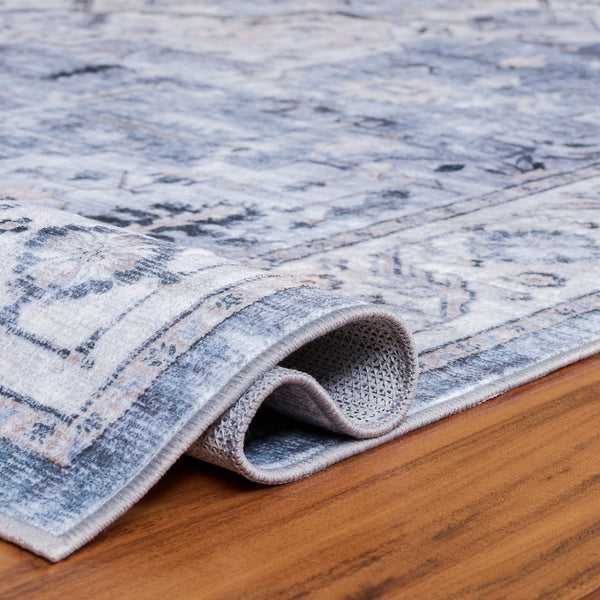 Safavieh Arizona Grey & Ivory Area Rug — Low-Profile, Machine Washable Polyester Power-Loomed For Durability 4'-0" x 6'-0" ARZ333G-4