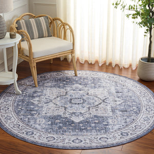 Safavieh Arizona Grey & Ivory Area Rug — Low-Profile, Machine Washable Polyester Power-Loomed For Durability 4'-0" x 6'-0" ARZ333G-4