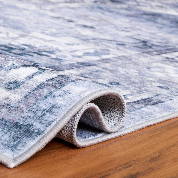 Safavieh Arizona Square Area Rug In Dark Grey & Ivory — Low-Profile, Stain-Resistant Polyester, Washable Elegance 6'-0" x 6'-0" ARZ333H-6SQ