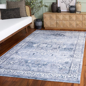 Safavieh Arizona Round Area Rug In Dark Grey And Ivory — Low-Profile, Washable Polyester With Slip Backing For Durability And Style 6'-0" x 6'-0" ARZ333H-6R