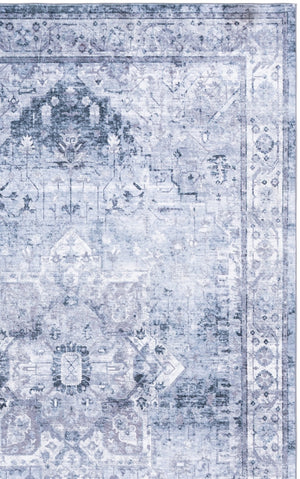 Safavieh Arizona Low-Profile Dark Grey & Ivory Rug — Timeless Power-Loomed Polyester, Slip-Resistant, Washable 3'-0" x 5'-0" ARZ333H-3