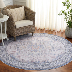 Safavieh Arizona Low-Profile 8X10 Rug In Beige & Light Blue — Power-Loomed Polyester, Stain-Resistant, Washable 8'-0" x 10'-0" ARZ333L-8