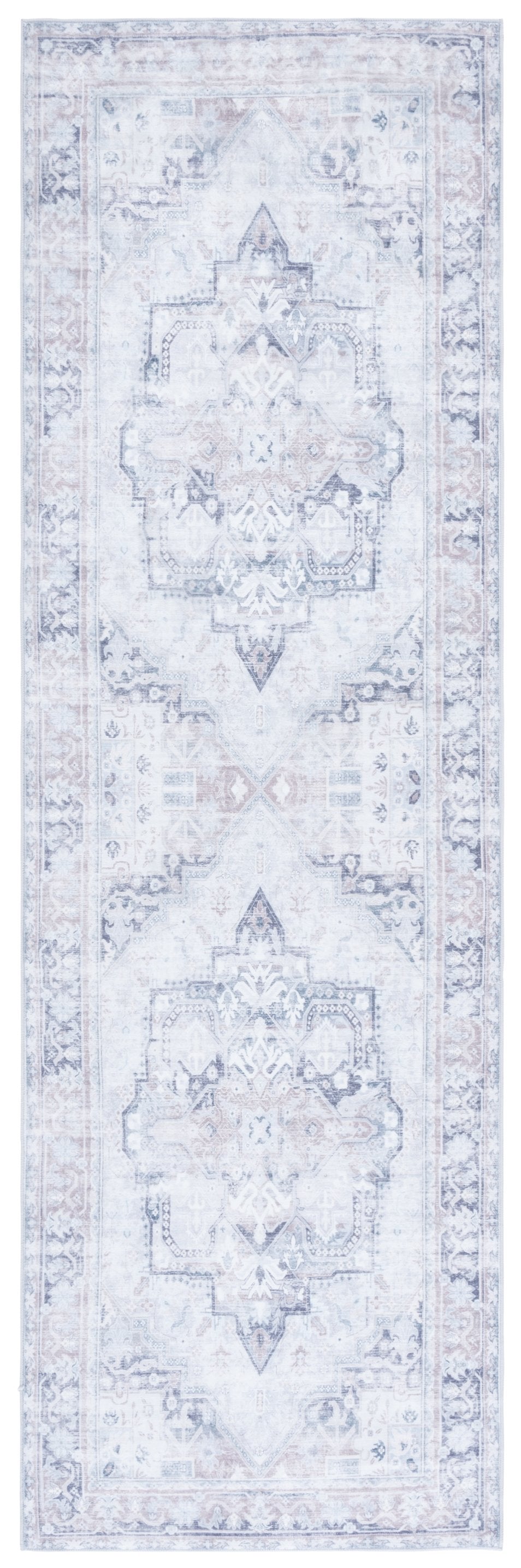 Safavieh Arizona Area Rug - Elegant Traditional Design, Washable, Slip-resistant, Perfect For Any Room Decor Ivory ,Grey Polyester Arz345a-8
