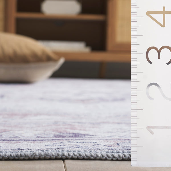 Safavieh Arizona Runner Area Rug - Elegant Polyester Design, Slip-resistant, Washable For Timeless Comfort Ivory ,Grey Polyester Arz345a-5