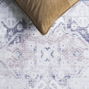 Safavieh Arizona Runner Area Rug - Elegant Polyester Design, Slip-resistant, Washable For Timeless Comfort Ivory ,Grey Polyester Arz345a-5