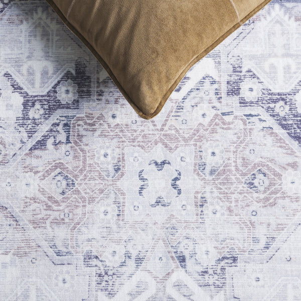 Safavieh Arizona Runner Area Rug - Elegant Polyester Design, Slip-resistant, Washable For Timeless Comfort Ivory ,Grey Polyester Arz345a-5