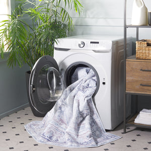 Safavieh Arizona Runner Area Rug - Elegant Polyester Design, Slip-resistant, Washable For Timeless Comfort Ivory ,Grey Polyester Arz345a-5