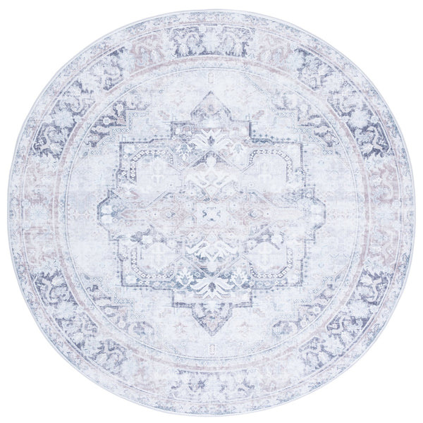 Safavieh Arizona Area Rug - Elegant Traditional Design, Washable, Slip-resistant, Perfect For Any Room Decor Ivory ,Grey Polyester Arz345a-8