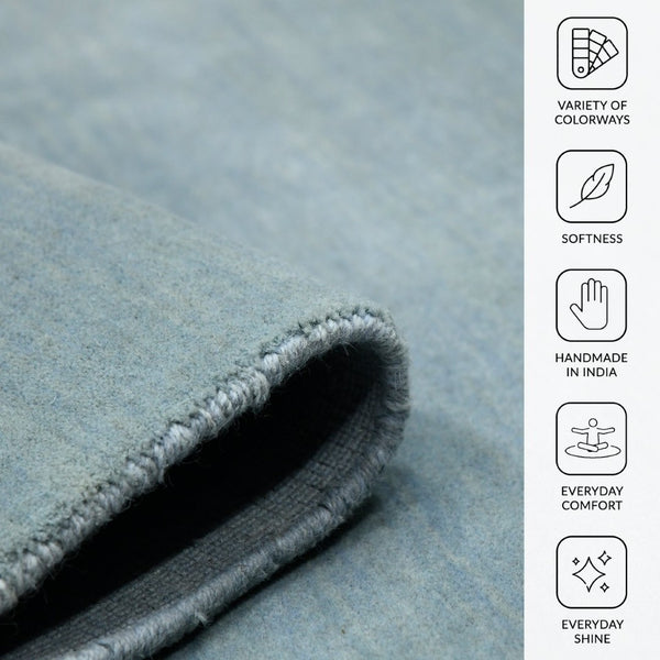 Amer Rugs Arizona Hand-woven Area Rug - Luxurious Soft Touch, Versatile Design For Any Home Décor Setting Polo Blue Wool Arz40203