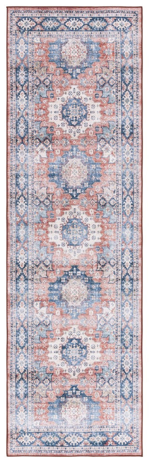 Safavieh Arizona 512 ARZ512 Power Loomed Traditional Rug Blue / Rust ARZ512M-6SQ
