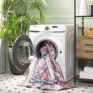 Safavieh Arizona 512 ARZ512 Power Loomed Traditional Rug Blue / Rust ARZ512M-6SQ