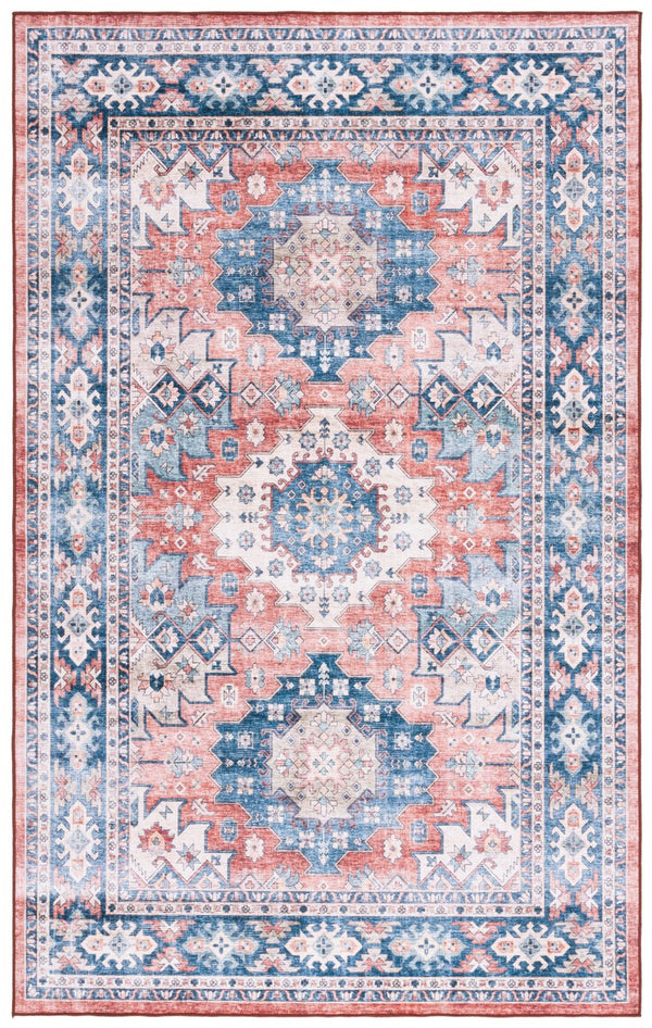 Safavieh Arizona 512 ARZ512 Power Loomed Traditional Rug Blue / Rust ARZ512M-6SQ