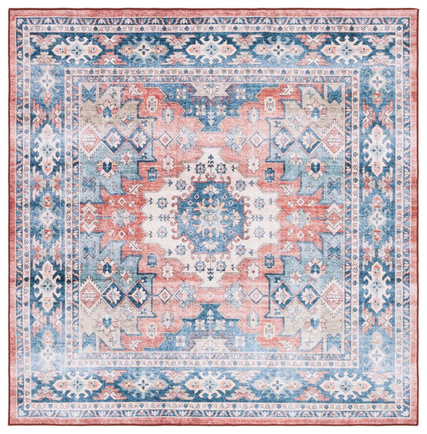 Safavieh Arizona 512 ARZ512 Power Loomed Traditional Rug Blue / Rust ARZ512M-6SQ