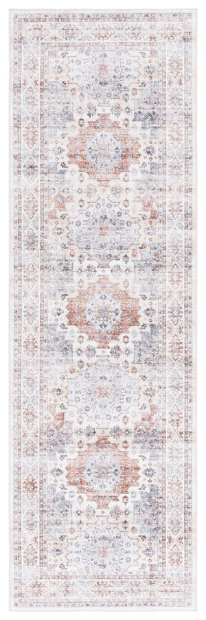 Safavieh Arizona 512 ARZ512 Power Loomed Traditional Rug Rust / Light Blue ARZ512P-6SQ