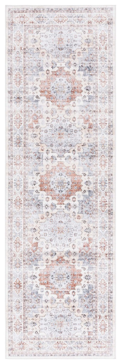 Safavieh Arizona 512 ARZ512 Power Loomed Traditional Rug Rust / Light Blue ARZ512P-6SQ