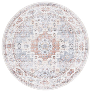 Safavieh Arizona 512 ARZ512 Power Loomed Traditional Rug Rust / Light Blue ARZ512P-6SQ