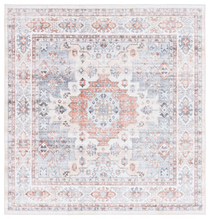 Safavieh Arizona 512 ARZ512 Power Loomed Traditional Rug Rust / Light Blue ARZ512P-6SQ