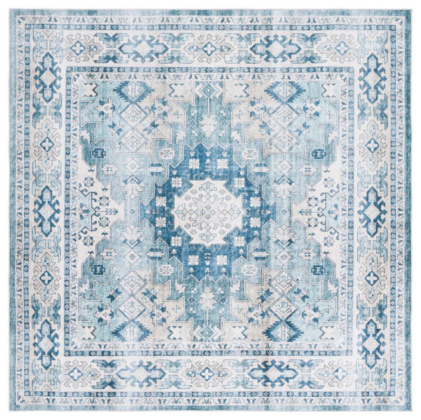 Safavieh Arizona 512 ARZ512 Power Loomed Traditional Rug Sage / Aqua ARZ512W-6SQ