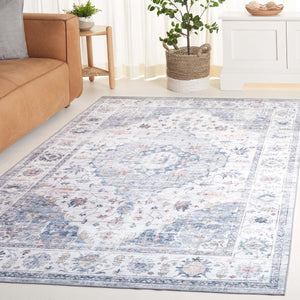 Safavieh Arizona 517 ARZ517 Power Loomed Traditional Rug Light Blue / Ivory ARZ517L-6SQ