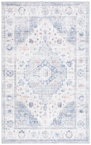 Safavieh Arizona 517 ARZ517 Power Loomed Traditional Rug Light Blue / Ivory ARZ517L-6SQ