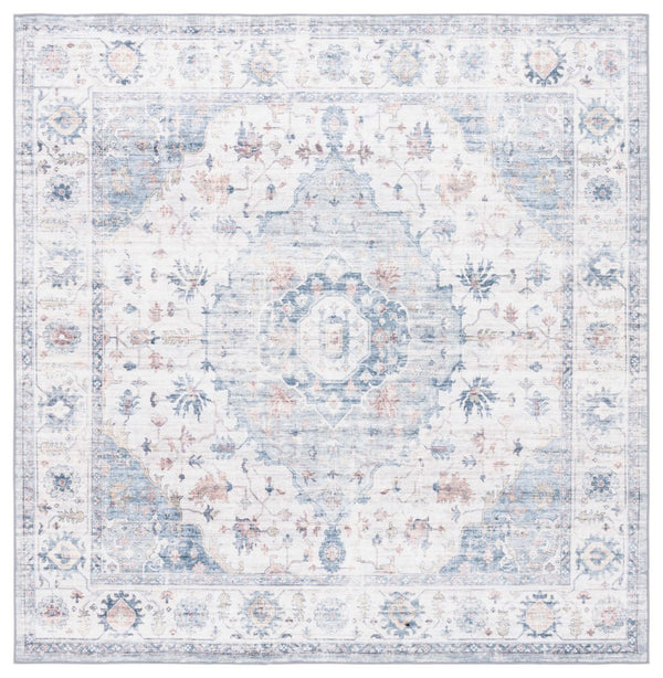 Safavieh Arizona 517 ARZ517 Power Loomed Traditional Rug Light Blue / Ivory ARZ517L-6SQ