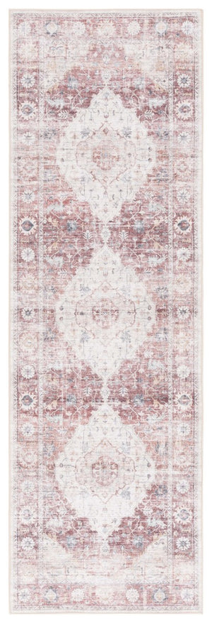 Safavieh Arizona 517 ARZ517 Power Loomed Traditional Rug Light Red / Beige ARZ517P-6SQ