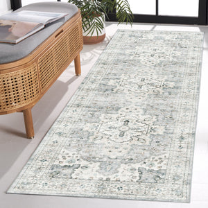 Safavieh Arizona Elegant Traditional Rug For Sophisticated Living Spaces – Durable, Washable & Stylish Design Light Grey ,Beige Polyester Arz520f-8r