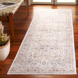 Safavieh Arizona Elegant Traditional Rug For Sophisticated Living Spaces – Durable, Washable & Stylish Design Peach ,Beige Polyester Arz520u-24