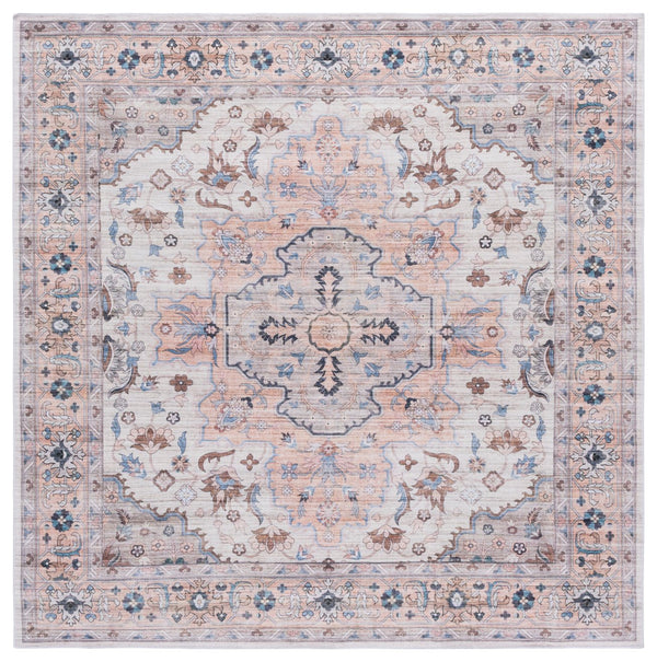 Safavieh Arizona Elegant Traditional Rug For Sophisticated Living Spaces – Durable, Washable & Stylish Design Peach ,Beige Polyester Arz520u-24
