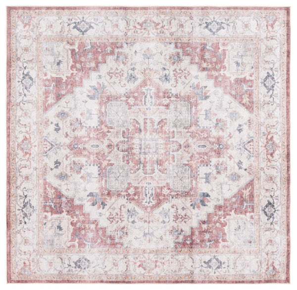 Safavieh Arizona 523 ARZ523 Power Loomed Traditional Rug Beige / Rust ARZ523B-6SQ