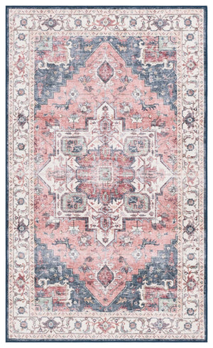 Safavieh Arizona 523 ARZ523 Power Loomed Traditional Rug Rust / Dark Blue ARZ523P-6SQ