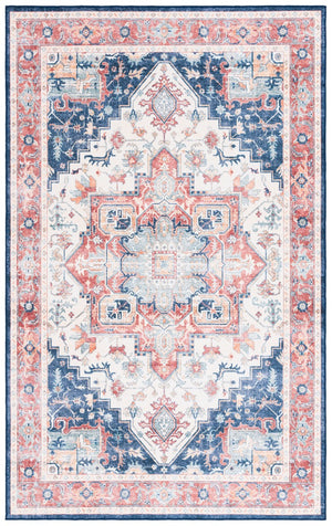 Safavieh Arizona 523 ARZ523 Power Loomed Traditional Rug Rust / Dark Blue ARZ523P-6SQ