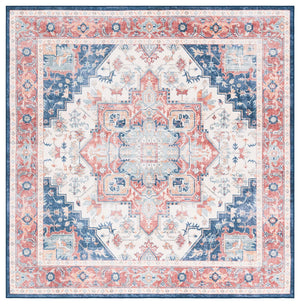 Safavieh Arizona 523 ARZ523 Power Loomed Traditional Rug Rust / Dark Blue ARZ523P-6SQ