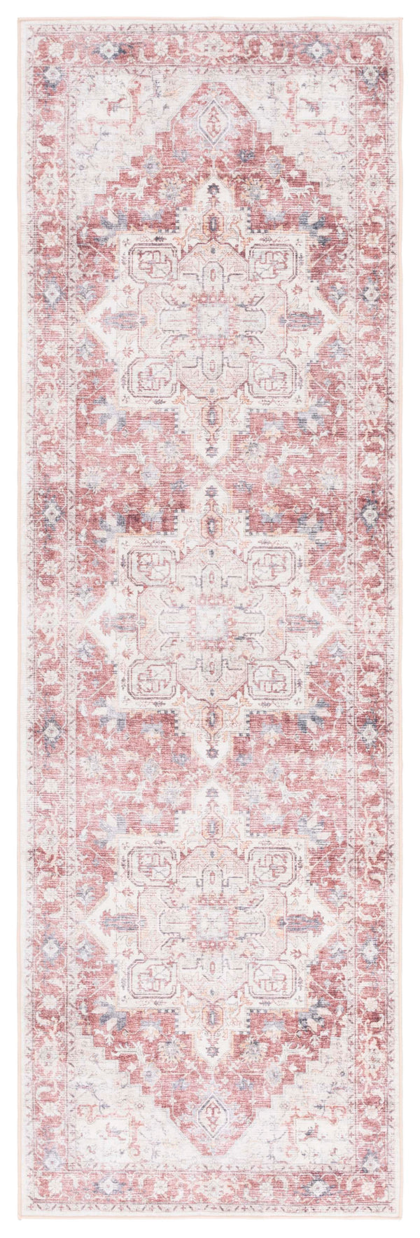 Safavieh Arizona 523 ARZ523 Power Loomed Traditional Rug Rust / Beige ARZ523Q-28