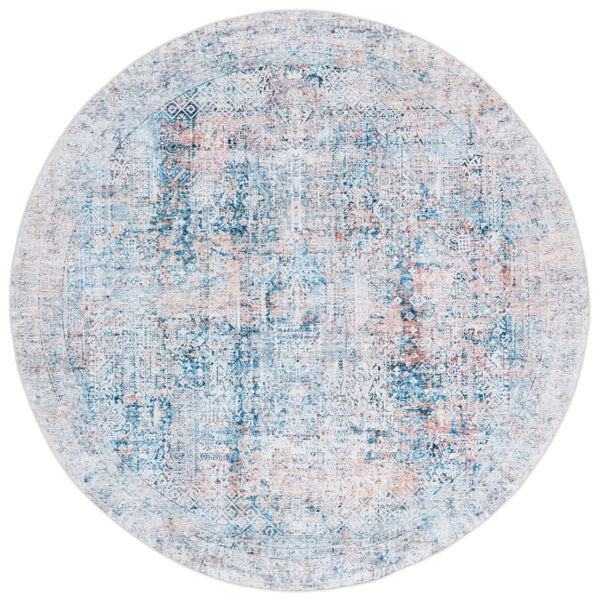 Safavieh Arizona 539 Power Loomed Traditional Rug Blue / Rust Polyester