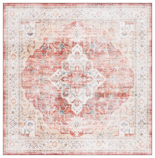Safavieh Arizona 556 ARZ556 Power Loomed Traditional Rug Rust / Gold ARZ556Q-6SQ